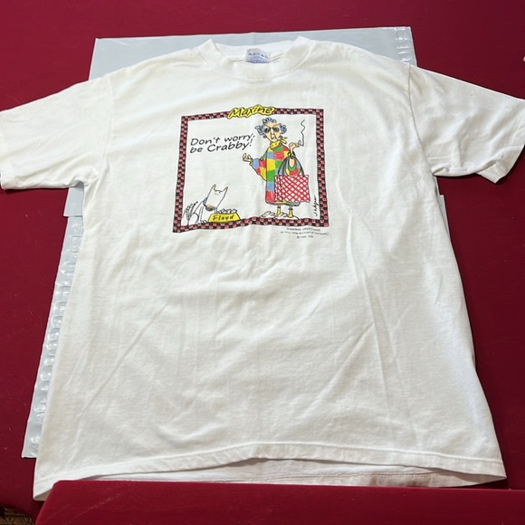 Vtg Shoebox Greetings MAXINE shirt DONT BE CRABBY Joke Parody T-Shirt USA MADE L - Picture 4 of 10